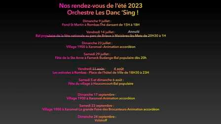 Planning été 2023